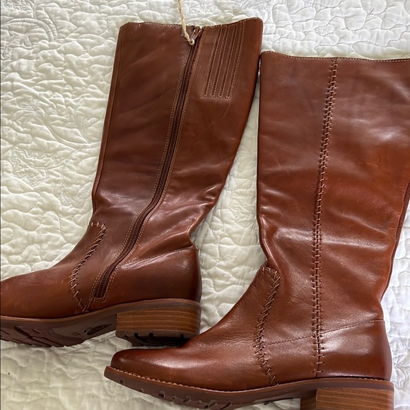 Brown Leather Knee High Boots by Sofft with Zipper Closure On Side.New.Sz-8M. - Picture 4 of 13